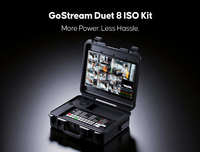 Osee GoStream Duet 8 ISO Kit Enregistreur et Lecteur de Diffusion en Direct Tout-en-un Professionnel 4 HD/SDI Commutateur Vidéo Multi-Caméras en Aluminium 14 pouces