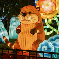 Meilleure vente lanterne animale en forme de loutre imperméable à l'eau durable décor pour extérieur plage Festivals Noël Zoo expositions aquatiques