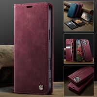 Étui portefeuille magnétique en cuir avec support pour iPhone 16 Pro Max, personnalisable, motif magnétique festif, coque de protection pour téléphone portable