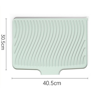 <span class=keywords><strong>Tapis</strong></span> de séchage de vaisselle en <span class=keywords><strong>silicone</strong></span> LifeTop pour comptoir de cuisine, <span class=keywords><strong>tapis</strong></span> de drainage suspendable antidérapant avec drain intégré - Product Image 5