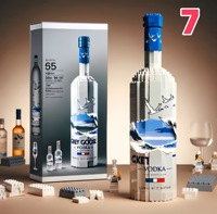 Kit de construction de bouteille de vin blanc, puzzle 3D créatif, modèle de boisson alcoolisée, cadeau de décoration pour la maison