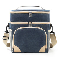 Sac isotherme portable en polyester épaissi pour boîte à bento, sans fermeture, design moderne et minimaliste pour pique-nique en extérieur