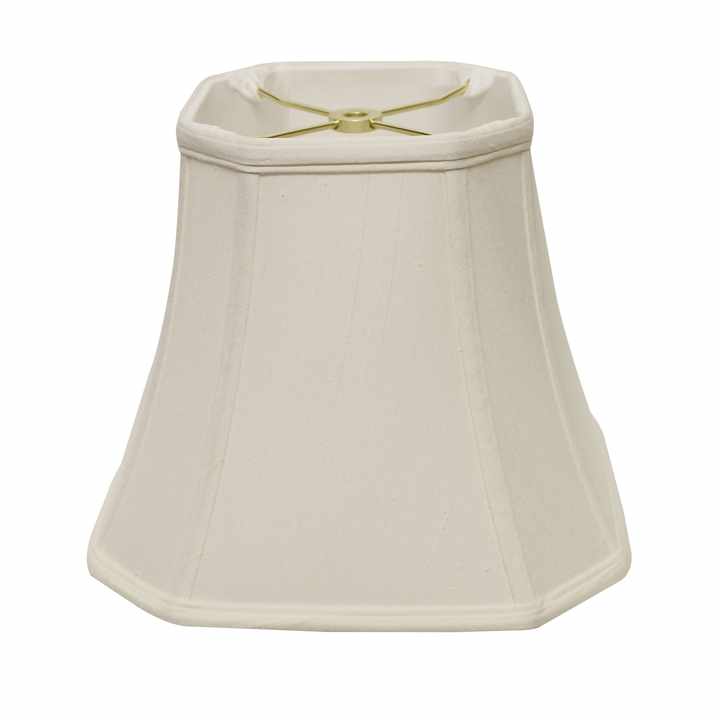 HMS 18\" White Slanted Square Bell Monay Shantung Lampshade Elegant Lamp Covers & Shades