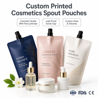 Pochette de recharge imprimée sur mesure avec bec verseur, impression numérique, écologique, 50 ml, 100 ml, 250 ml, 500 ml, sac en plastique avec bec verseur pour cosmétiques