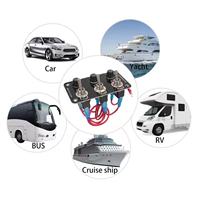 Interrupteur à bascule 3-en-1 DC 12V avec fusible 10A, marche/arrêt SPST, panneau d'interrupteurs multi-positions étanche pour voiture, bateau, camion