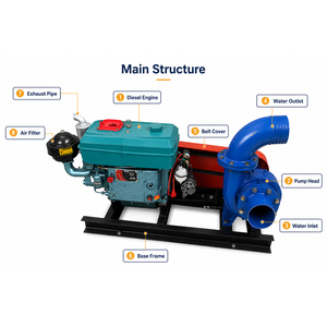 <span class=keywords><strong>Pompa</strong></span> Centrifuga per Acqua 4 Pollici/6 Pollici ad Alta <span class=keywords><strong>Pressione</strong></span> con Motore Diesel per Irrigazione Agricola - Product Image 3