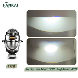 Phares LED de voiture 1,8 pouces 3 pouces Lentilles de projecteur bi-xénon Universel H4 H7 Moto Conversion faisceau haut/bas Non destructif - Product Image 5