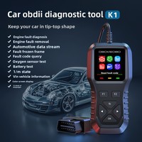 C1329 Nuevo Escáner de Diagnóstico de Fallas OBD2 Universal para Automóviles con Pantalla de Códigos Claros, 12V para Autos Posteriores al Modelo 2008 K1