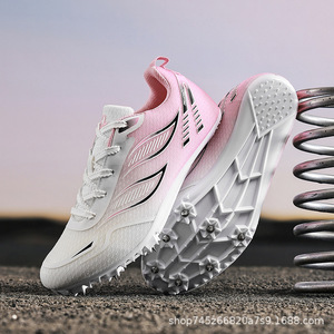 <span class=keywords><strong>Zapatillas</strong></span> de atletismo transfronterizas unisex para exteriores con tacos antideslizantes para correr y salto largo, modelo de malla con parte superior de PU y <span class=keywords><strong>clavos</strong></span> de acero. - Product Image 2