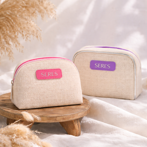 Sac à fermeture éclair compact et durable, aspect lin, personnalisable, petit organiseur de cosmétiques, porte-maquillage quotidien - Product Image 6