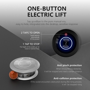 Desk <strong>Pop</strong> <strong>up</strong> Power UK Socket with 10W Wireless Charge IP44 Waterproof <strong>Pop</strong> <strong>up</strong> <strong>Electrical</strong> <strong>Outlets</strong> Fast Charging 18W USB and Type C - Product Image 4