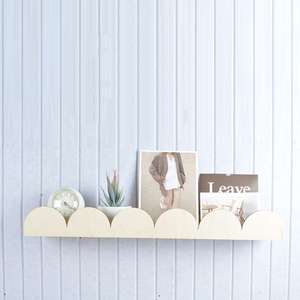 Wooden Wall Mounted <b>Shelf</b> Irregular Shape Single Layer Storage <b>Rack</b> For Living Room Display - Product Image 1