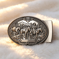 Boucle de ceinture de cowboy de haute qualité en alliage de zinc moulé sous pression, avec motif Dragon Western, gaufrage 3D profond et impression par transfert thermique, robuste et tendance pour usage quotidien