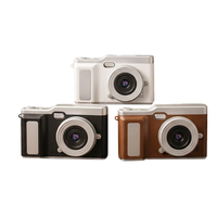 Cámara Digital Portátil con Pantalla IPS Abatible de 2.4 Pulgadas para Vlogging, con Flash LED, Recargable Tipo C, Cámaras Digitales