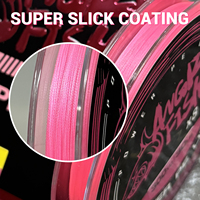 Angryfish 150YD X8 Stränge Geflochtener Draht Super Strong Pink Bunte Smooth Pull Power Angelschnur