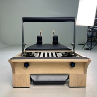 Mesin Reformer Pilates Profesional Grosir, Tahan Lama, Portabel, Kayu Maple untuk Studio, Rumah, Gym, Yoga, Tubuh, Dapat Disesuaikan