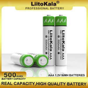 <span class=keywords><strong>LiitoKala</strong></span> <span class=keywords><strong>Lii</strong></span>-AAA NIMH 500MAh แบตเตอรี่แบบชาร์จไฟ1.2V Li Ion AAA ปุ่มด้านบนแบตเตอรี่สำหรับของเล่น - Product Image 2