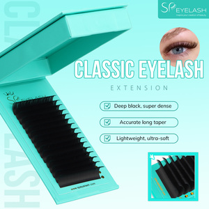 एसपी आईलैश कश्मीरी मैट ब्लैक वॉल्यूम क्लासिक लैश 3डी फॉक्स मिंक सिल्क लैश आसान फैन फैक्ट्री थोक व्यक्तिगत एक्सटेंशन - Product Image 5