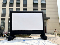Écran de projection gonflable de 20 pieds, écran de projection extérieur, personnalisable, grand écran de projection