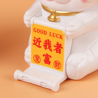 Chat porte-bonheur à tête oscillante à énergie solaire avec chapeau de danse du lion, en plastique ABS, style chinois, ornement décoratif pour la maison et la voiture