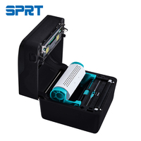 Impresora de etiquetas de transferencia térmica de 4 pulgadas con software gratuito USB para imprimir cuidado de lavado y etiqueta adhesiva en Stock