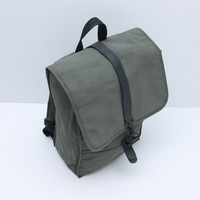 Sac à dos pour ordinateur portable en cuir recyclé Baran avec fermeture éclair, rabat imperméable, idéal pour les voyages d'affaires, les étudiants et l'école