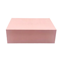 Boîte pliante rose de luxe personnalisée avec logo en feuille d'or, écologique, recyclable, pliable, en papier rigide, emballage cadeau pour cosmétiques
