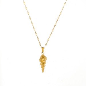 Stainless Steel Conch Necklace 18k Gold Plated Ocean Beach Style Daily Fashion Clavicle Chain - Product Image 5