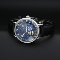 Montre homme Space Explore, montre mécanique de luxe automatique pour homme, bracelet en cuir véritable