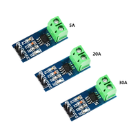 ACS712 Papan Deteksi Elektronik Modul Sensor Arus Hall Rentang 5A/20A/30A 32x14mm untuk DC5V DC