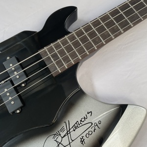 Corps de basse électrique personnalisé <span class=keywords><strong>Axe</strong></span> en bois massif avec fond/côtés en palissandre, touche en ébène, signature, livraison rapide, façade en érable - Product Image 4