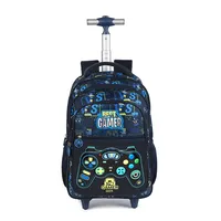 Sac à dos à roulettes décontracté pour étudiants, de grande capacité, léger, pour garçons, pour les voyages en plein air, dessin animé, ensemble de trois pièces