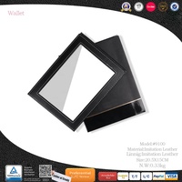 PINK STORE WExquisite mCustomized Luxury Desktop Support de bureau pliable en cuir Miroir de maquillage
