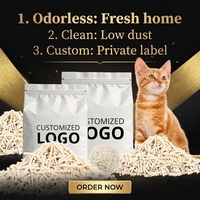 OEM Pasir Kucing Tofu Alami Cepat Menggumpal Dapat Dibuang di Toilet Biodegradable Pengontrol Bau untuk Rumah Tangga dengan Banyak Kucing Rendah Debu