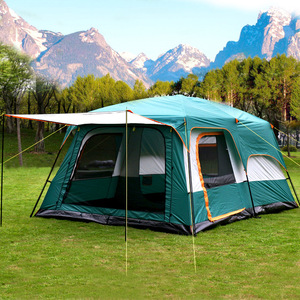 Carpa de Camping de Doble Capa para 8-12 Personas, 2 Habitaciones y 1 Sala, Resistente a la Lluvia, Protección UV, Carpa Familiar Grande para Parques al Aire Libre - Product Image 1