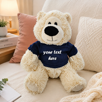 Ours en peluche personnalisé OEM Sophie, 11 pouces, super doux, avec t-shirt, logo personnalisé, jouet en peluche réconfortant, cadeau pour enfants
