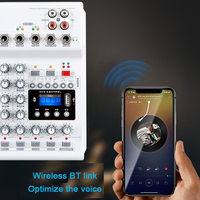 Mélangeur dj numérique/console audio, carte son USB pour micro, avec Studio UHF, sans fil, lot d'équipement multi-canaux