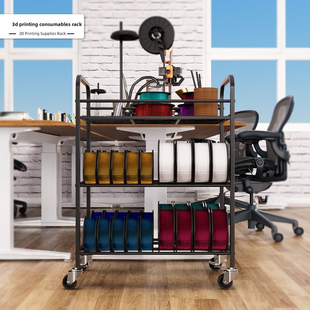 Cross-Border Thickened Metal Three-Layer 3D Printer Filament Rack Large-Capacity Multifunctional Desktop Compatible Creality