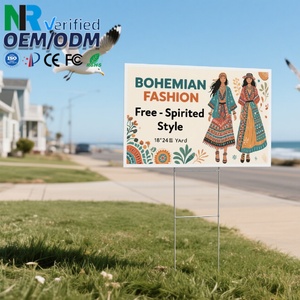 High Quality Custom UV Printed Yard Sign Waterproof with Metal H Stake <b>Plastic</b> <b>Sheets</b> Product - Product Image 2