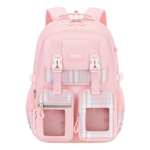 Nueva Mochila Escolar Coreana Ligera de Gran Tamaño con Diseño a Cuadros para Primaria (1-3-6) - Product Image 5