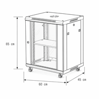 Armoire serveur en acier avec porte en verre trempé ou porte en maille, 12U, qualité OEM, vente en gros d'usine, pour centre de données et armoire réseau