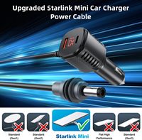 Adaptador de Corriente para Encendedor de Cigarrillos de Coche Starlink Mini 3 en 1, 5M, 12V/24V, USB-C PD20W, USB-A QC18W, Pantalla de Voltaje, Resistente a los Rayos UV y a las Llamas
