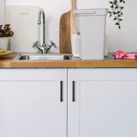 Modern Disikat Emas Hitam Pintu Dapur Hardware Lemari Tarik Kabinet Menangani Persegi Bar Menangani