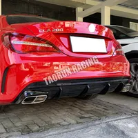 Diffuseur de pare-chocs arrière noir brillant ABS C117 avec embouts d'échappement pour Benz W117 CLA200 CLA260 CLA45 avec paquet Amg 13-19
