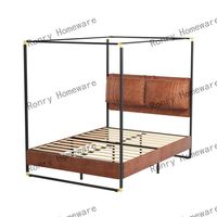 Dortoir d'étudiant moderne et solide de haute qualité lit double en métal lit en fer forgé design lits en métal de taille queen