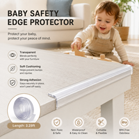 Protection d'angle de table en silicone transparent pour la sécurité des bébés, en PVC, auto-adhésive, bande anti-collision