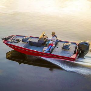 2025 bateau de pêche à l'achigan à coque en aluminium de haute qualité avec grand espace de stockage skiff d'aviron et moteurs hors-bord - Product Image 4