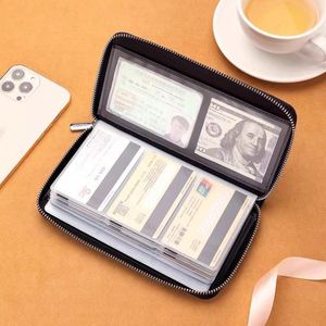 Zipper PU Card <b>Holder</b> Men's Long Women's Multi-function Anti-demagnetization Large Capacity Multi-card Position <b>ID</b> Case Wallet - Product Image 1