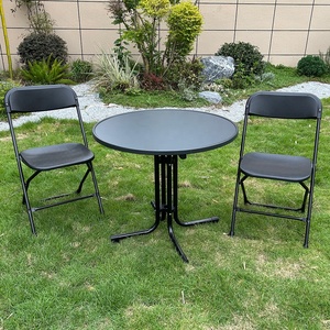 High Quality Durable Portable Outdoor Furniture <strong>Garden</strong> Park Dining Folding One <strong>Low</strong> <strong>Table</strong> and Two Chairs Set - Product Image 6