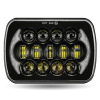 Faro LED Rectangular de 7 Pulgadas 5*7 para Vehículos Todoterreno, Lente de Tubo para Camioneta, Vehículo Todoterreno, Cherokee